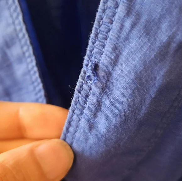 BANANA REPUBLIC blue wrap dress with pockets, size M - Picture 7 of 12